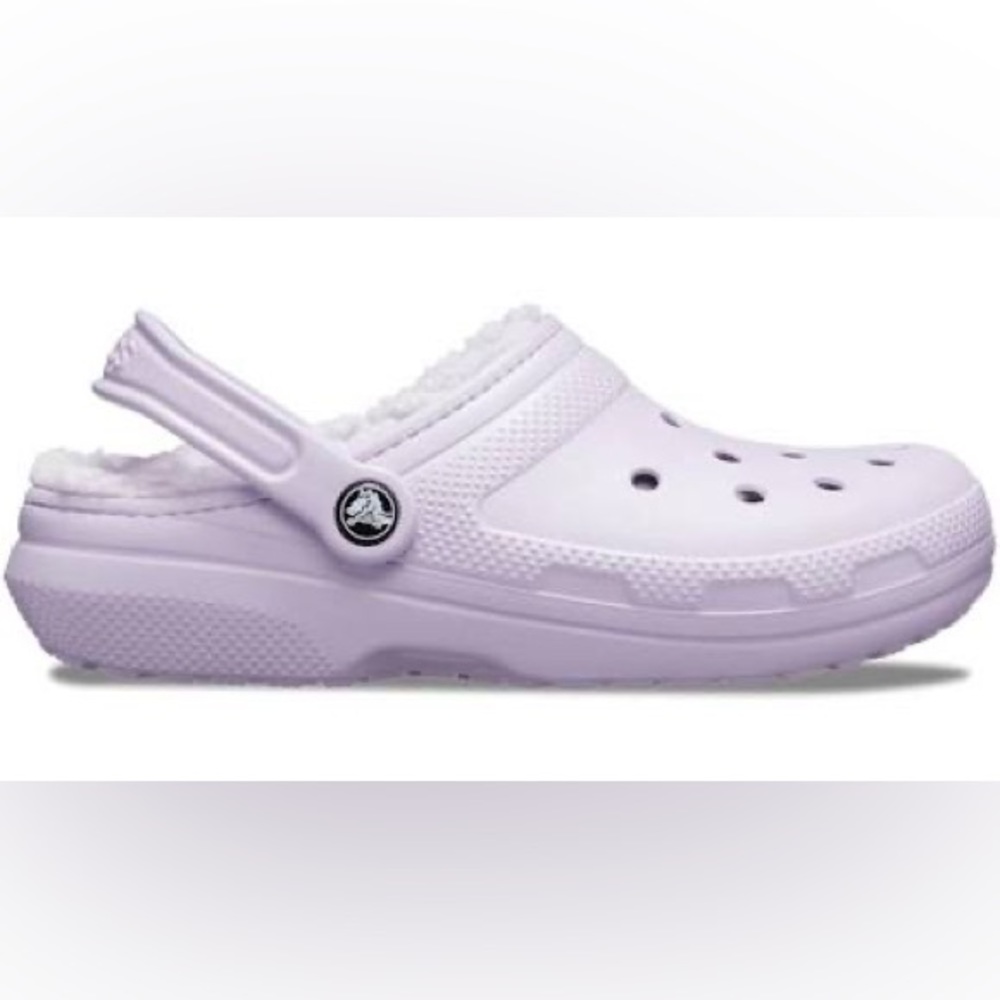 Light Purple Fuzzy Crocs